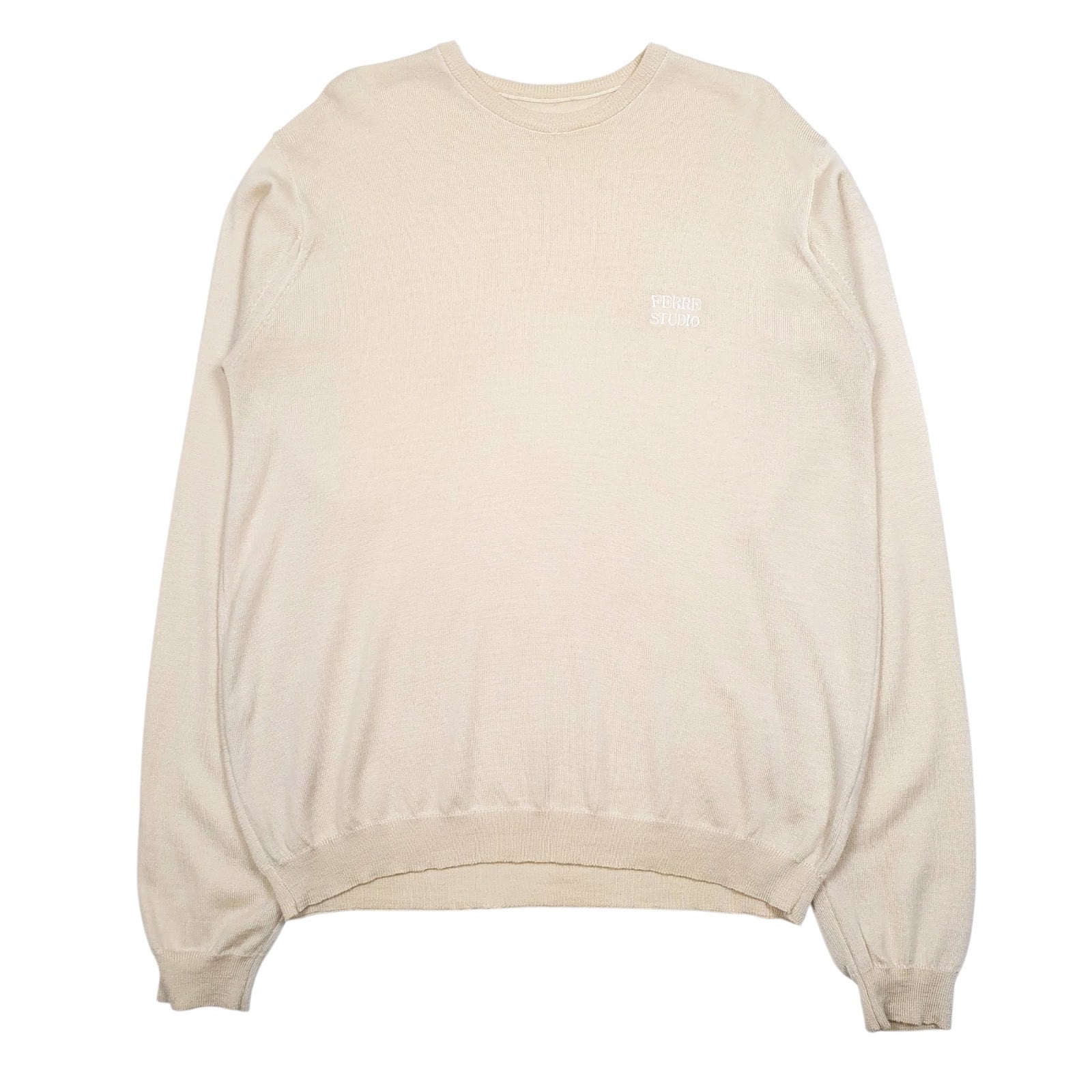 Mens Yellow Ferre Studio  Crewneck Jumper