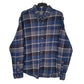 Mens Blue Eddie Bauer Flannel Long Sleeve Shirt