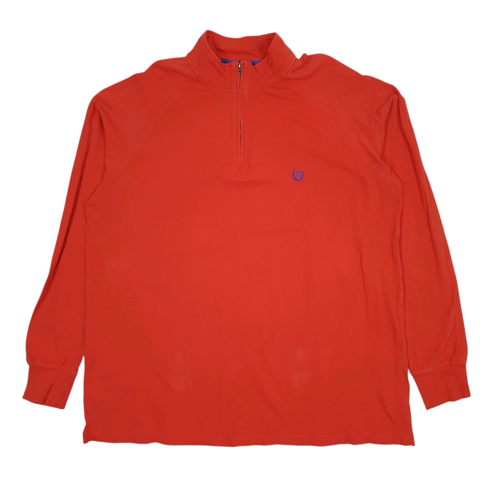 Mens Orange Chaps  Quarter Zip Jumper