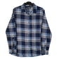 Mens Blue Eddie Bauer Flannel Long Sleeve Shirt