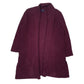 Womens Burgundy Chaps Knit Robe Cardigan Jumper