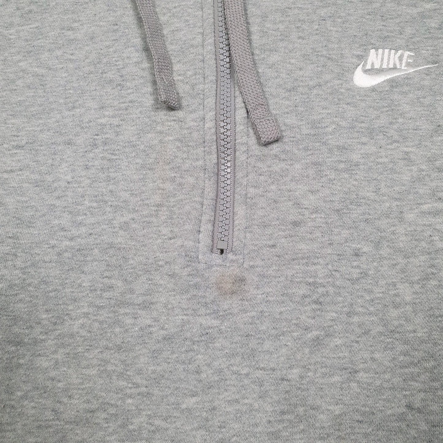 Mens Grey Nike Quarter Zip Hoodie Jumper