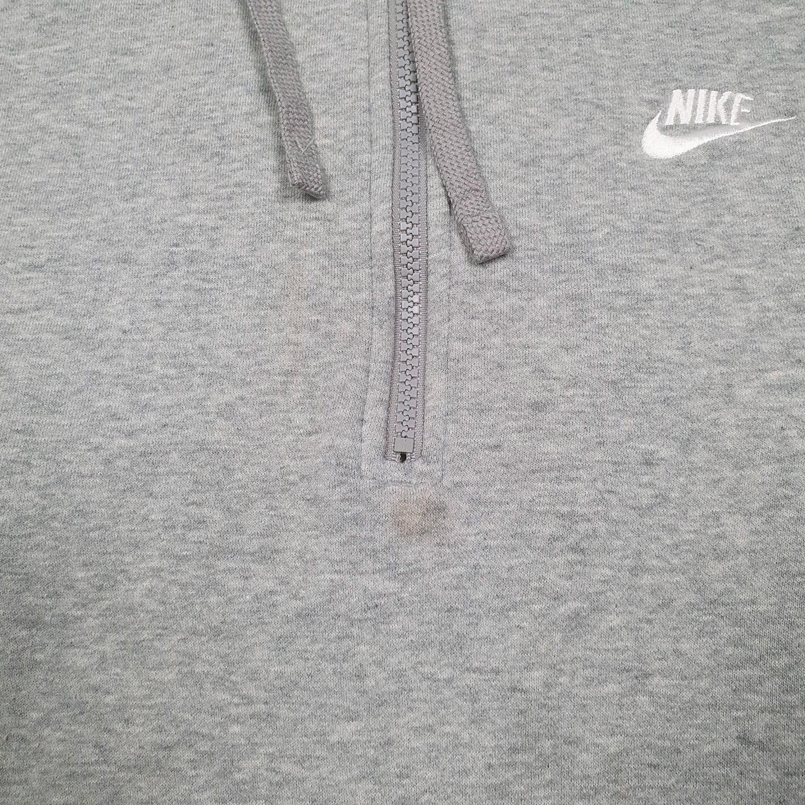 Mens Grey Nike Quarter Zip Hoodie Jumper