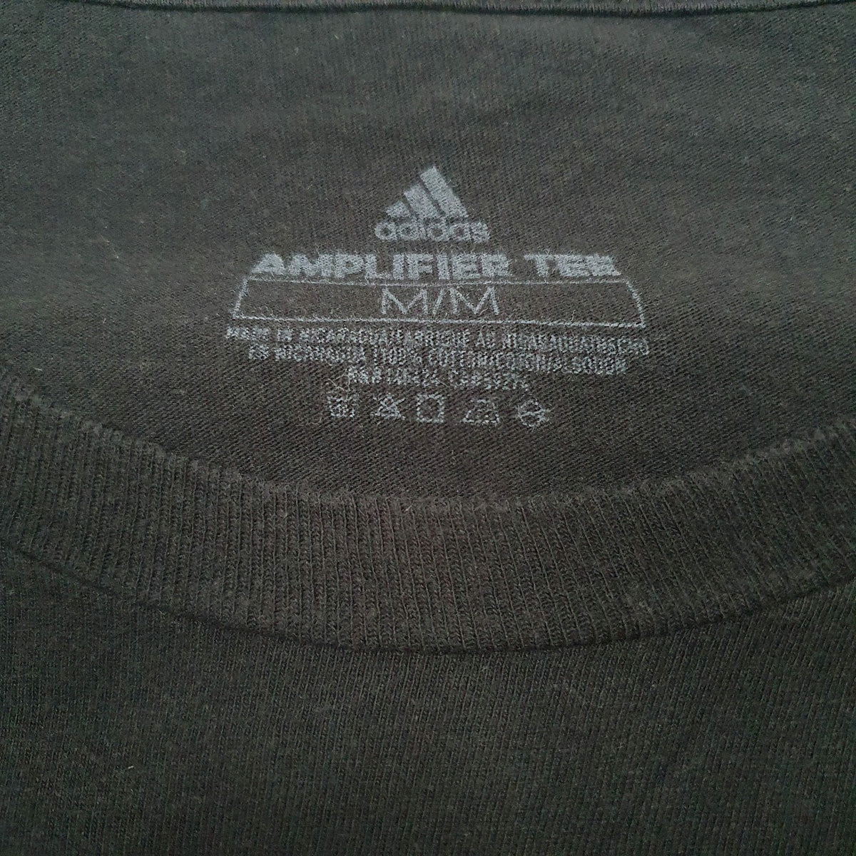 Mens Black Adidas Spellout  T Shirt
