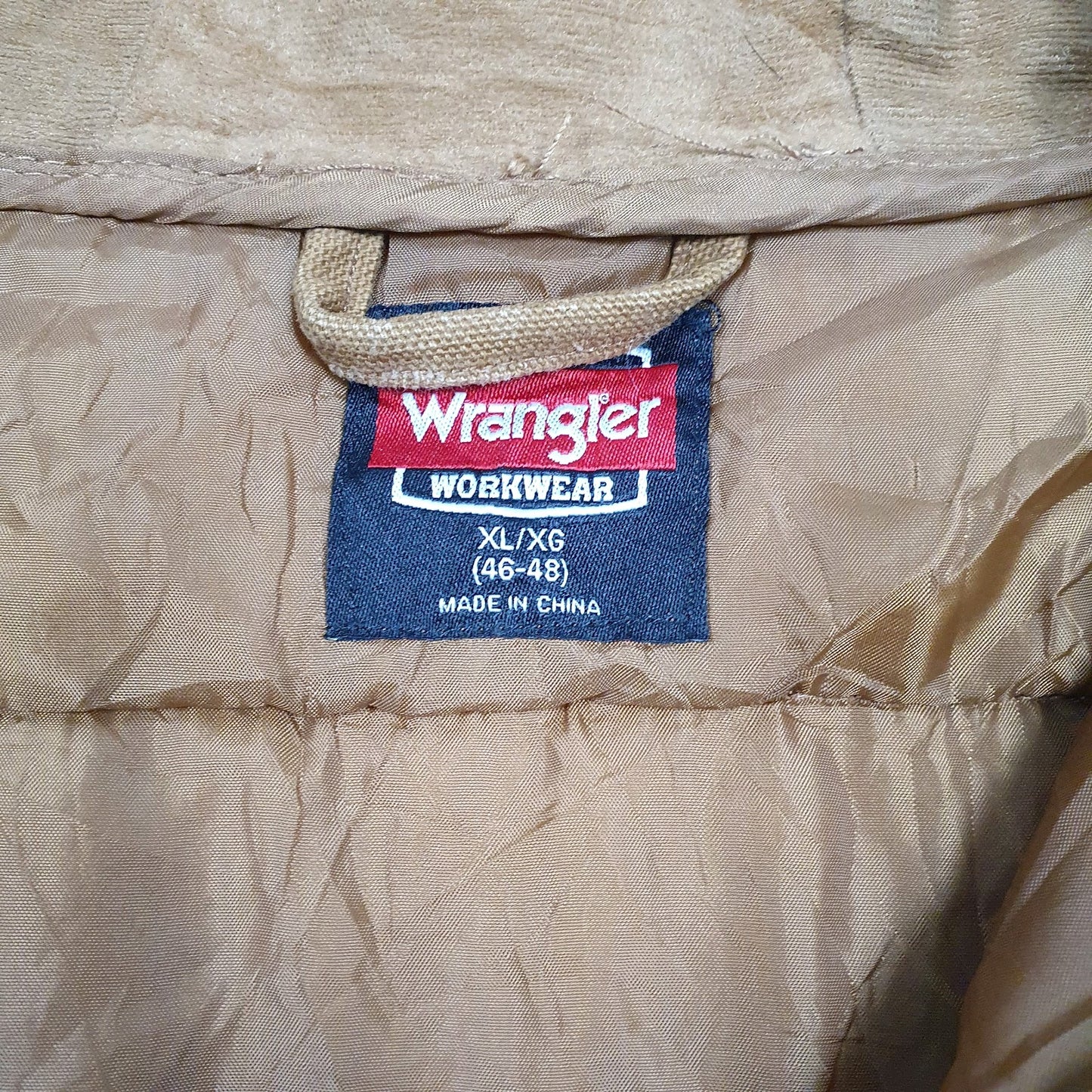 Mens Brown Wrangler Workwear Padded  Coat