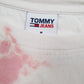 Mens White Tommy Hilfiger Spellout Tie Dye  T Shirt