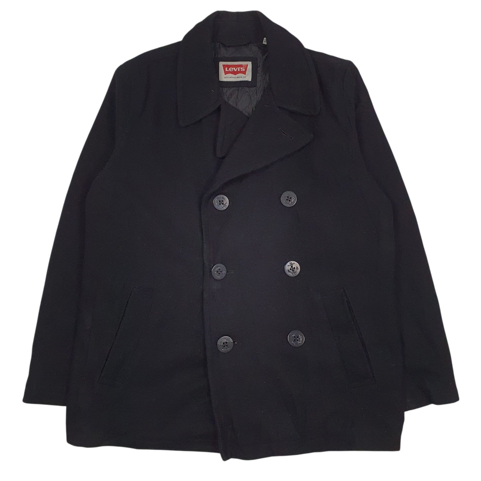 Mens Black Levis Padded  Coat