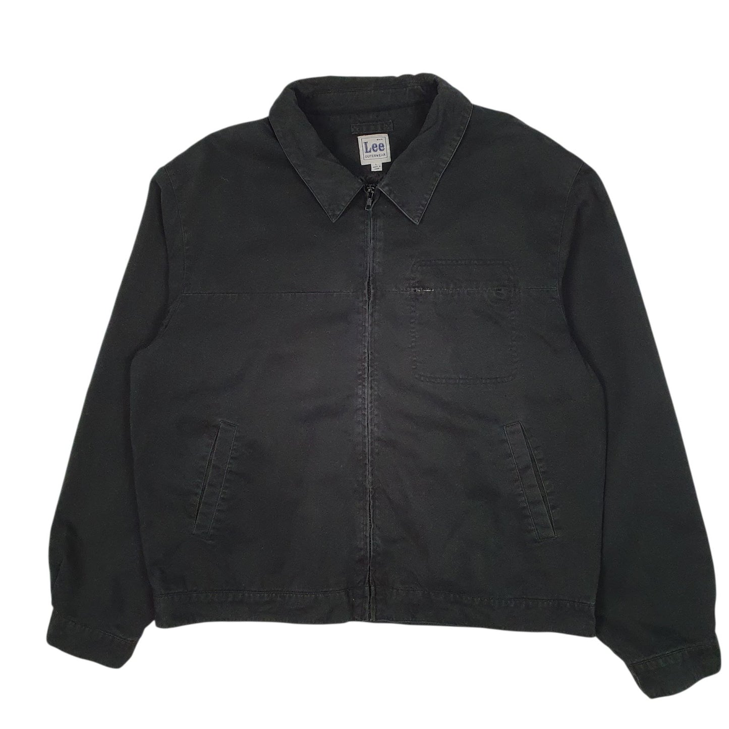 Mens Black Lee Bomber Windbreaker  Coat