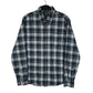 Mens Green Eddie Bauer Thick Flannel Plaid Long Sleeve Shirt