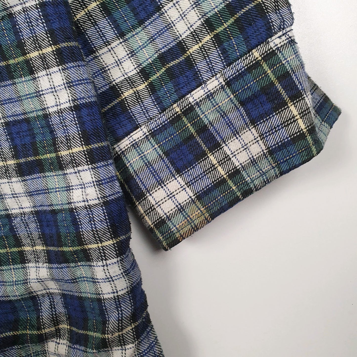 Mens Blue Dickies Quilted Plaid Vintage 2000s Hoodie Coat