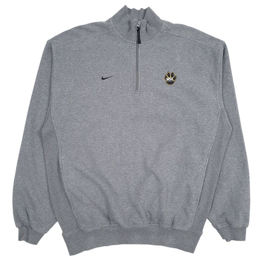 Mens Grey Nike Baggy Quarter Zip Jumper