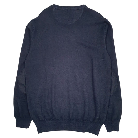 Mens Navy Trussardi Jeans  Crewneck Jumper