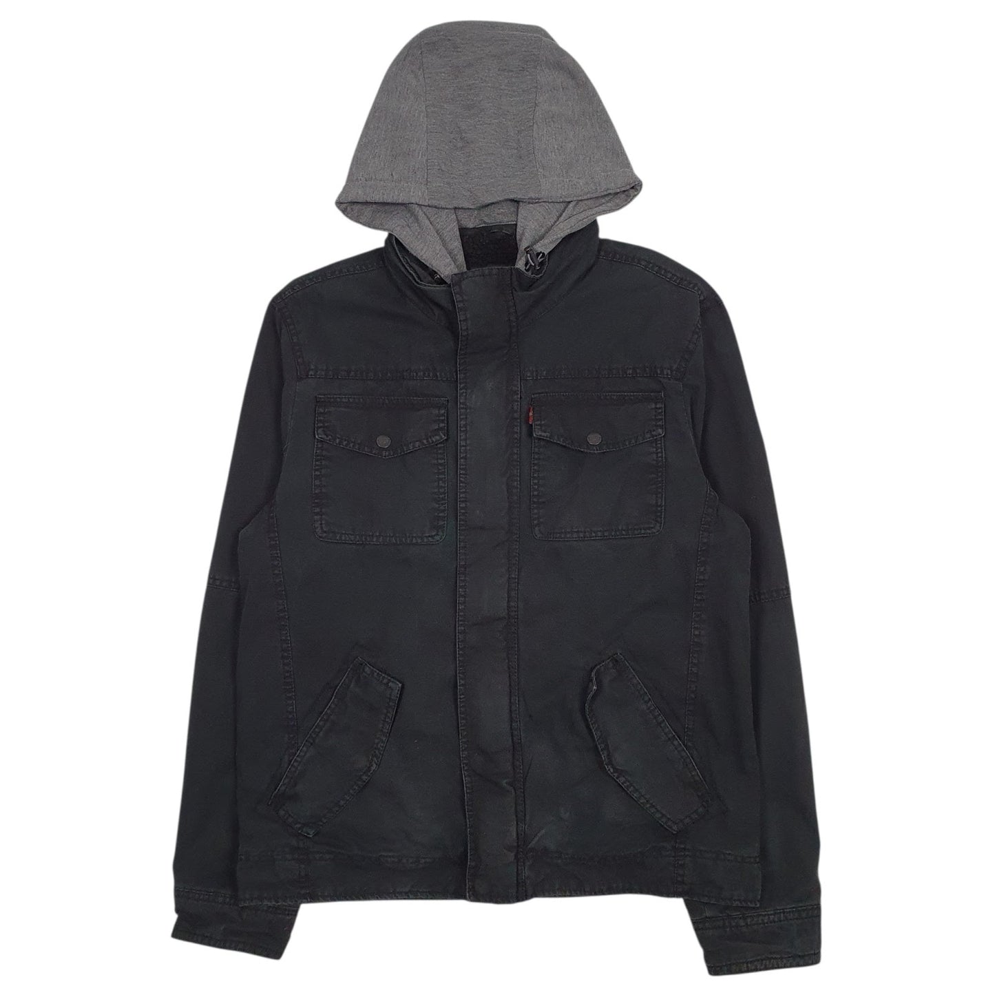 Mens Black Levis Sherpa Lined  Coat