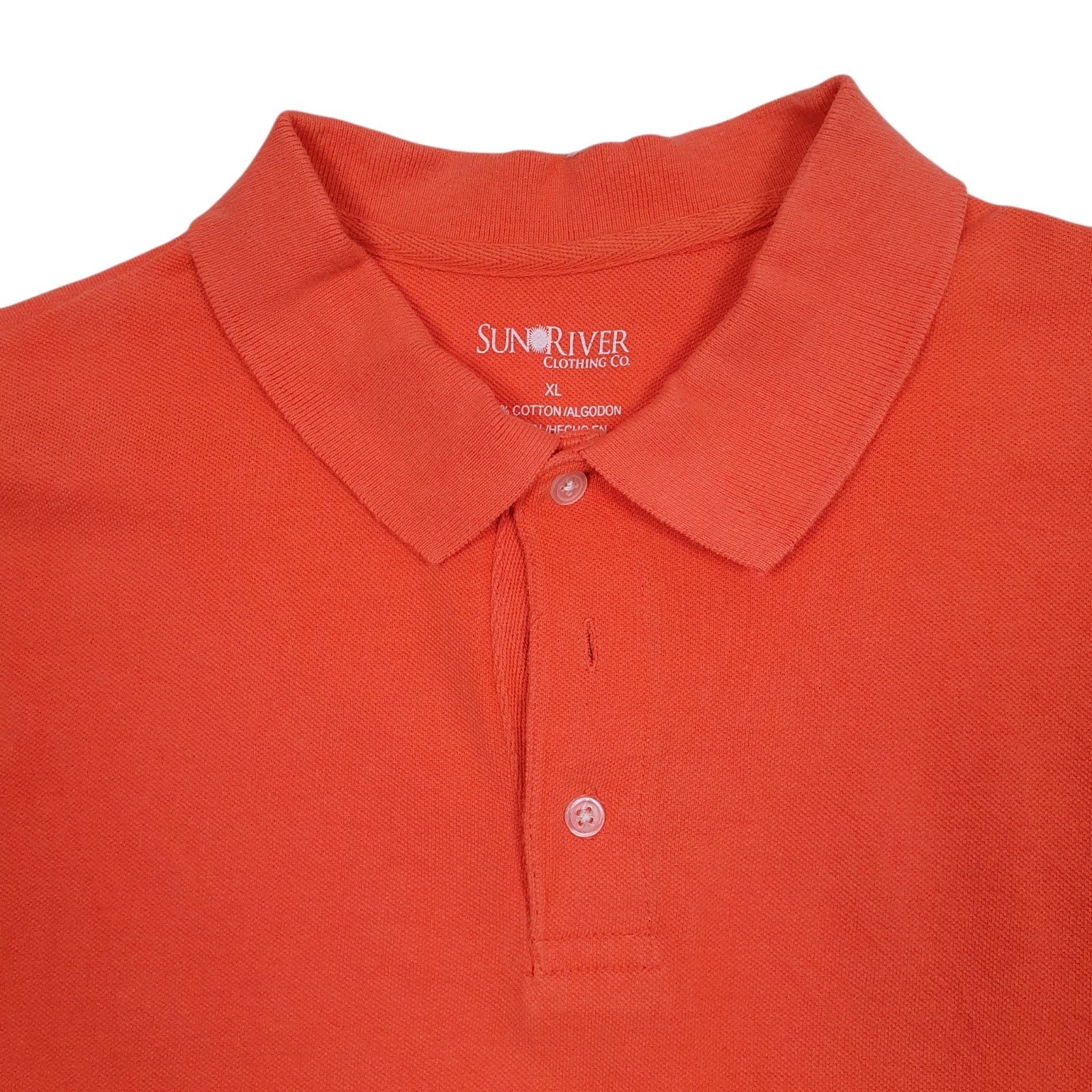 Mens Pink Sun River   Polo Shirt