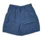 Womens Blue Leeda Double Pleated Sport Shorts