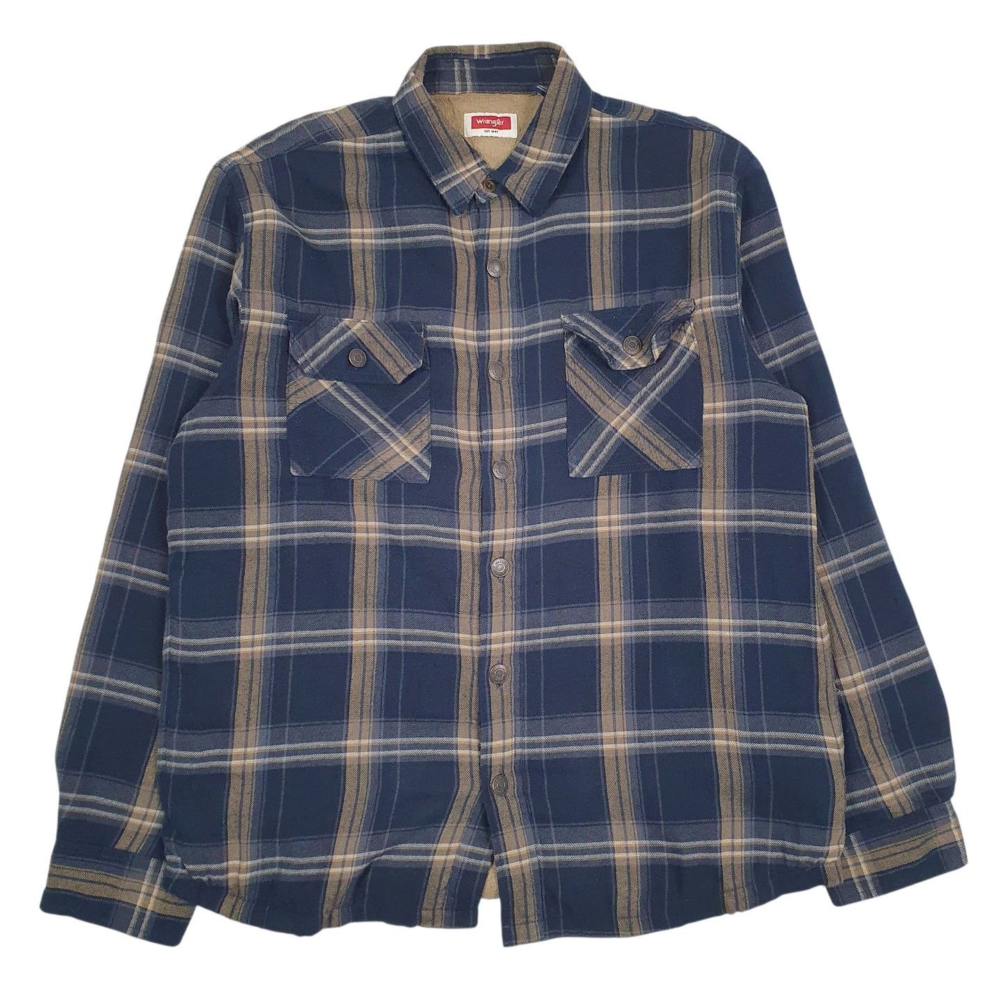 Mens Navy Wrangler Fleece Lined  Coat
