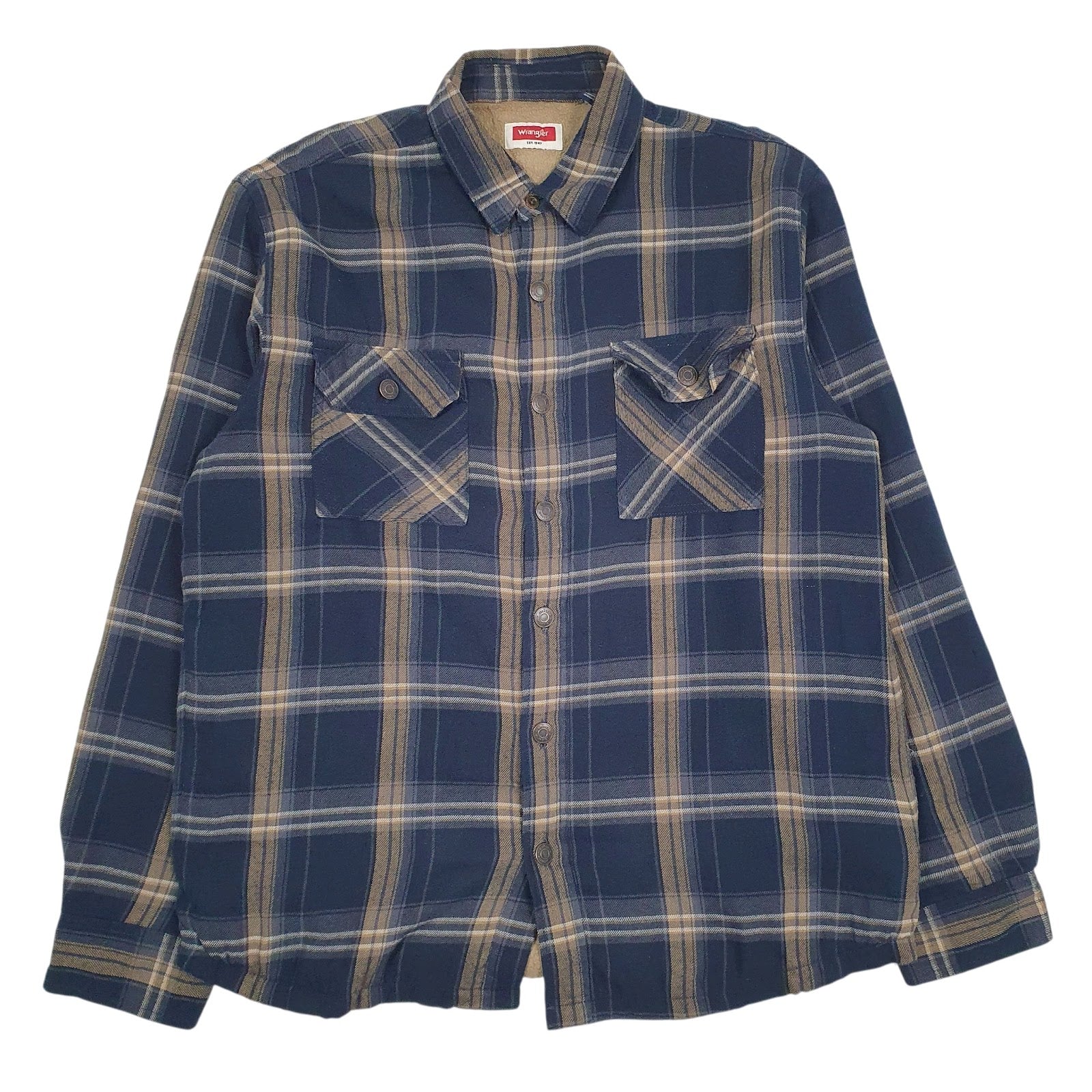 Mens Navy Wrangler Fleece Lined  Coat