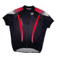 Mens Black Santini Cycling Jersey Short Sleeve T Shirt