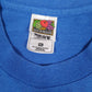 Mens Blue Fruit Of The Loom Vintage 90s Made In USA Full Zip T Shirt
