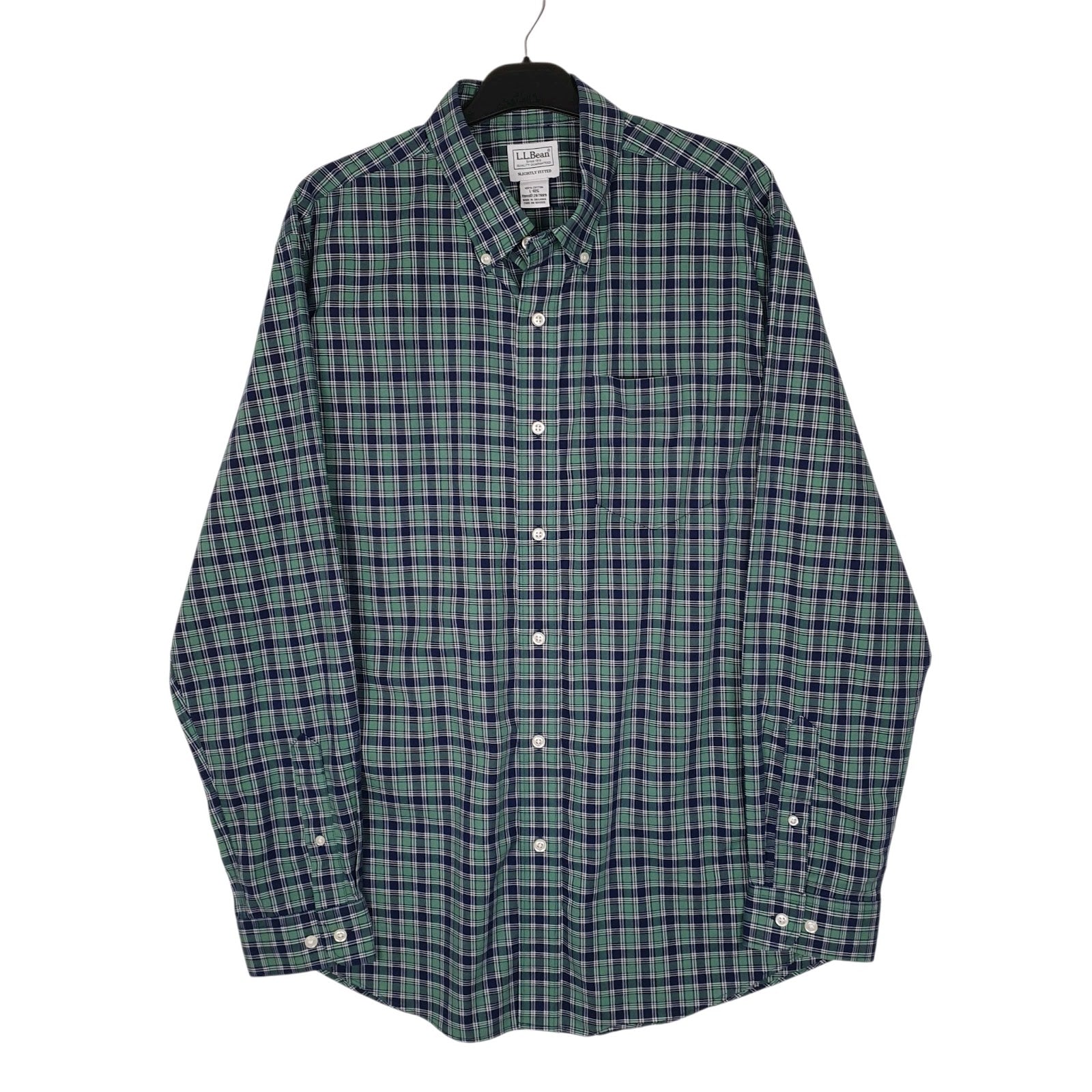 Mens Green L.L.Bean  Long Sleeve Shirt