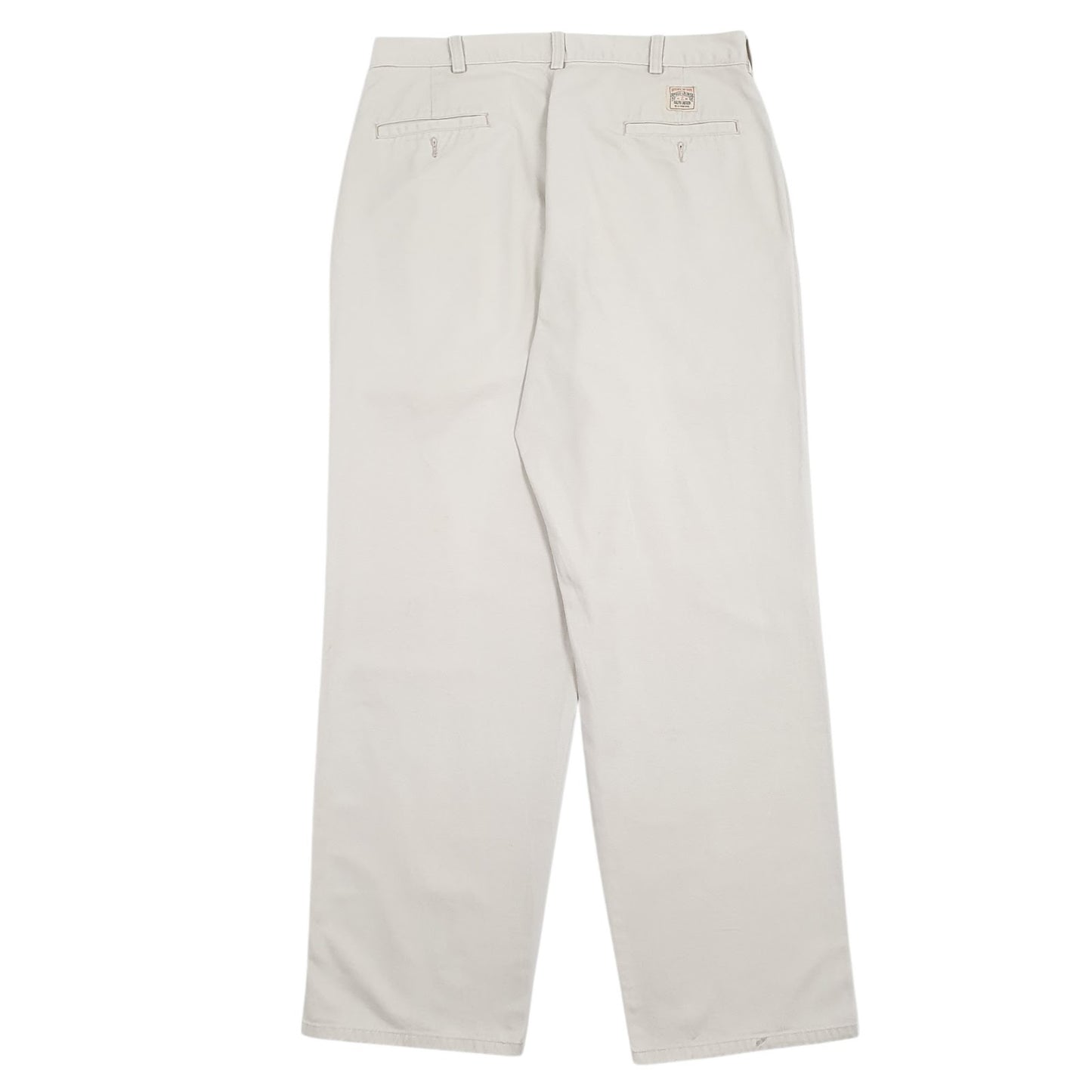 Mens Cream Polo Ralph Lauren Double Pleated  Trousers