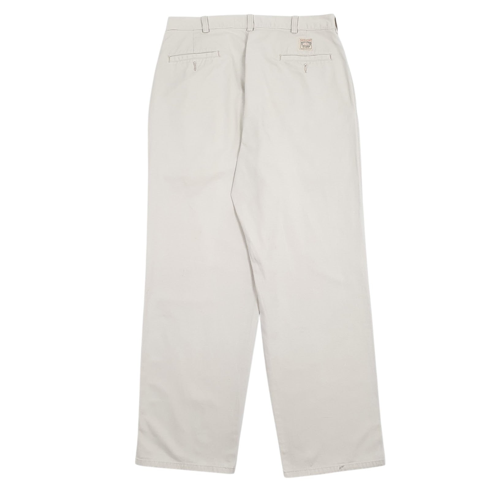 Mens Cream Polo Ralph Lauren Double Pleated  Trousers