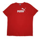 Mens Red Puma Spellout Short Sleeve T Shirt