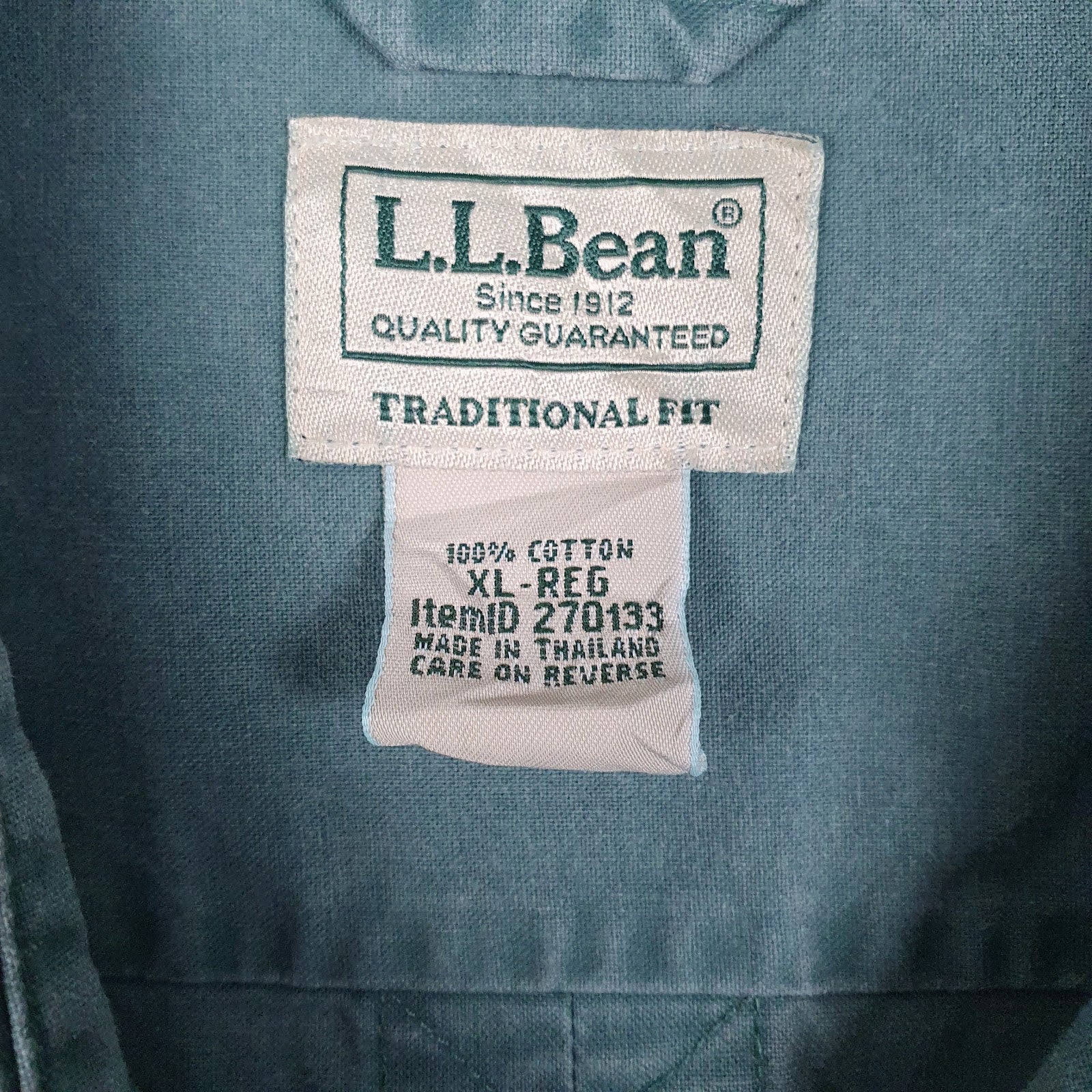 Mens Green L.L.Bean   Shirt