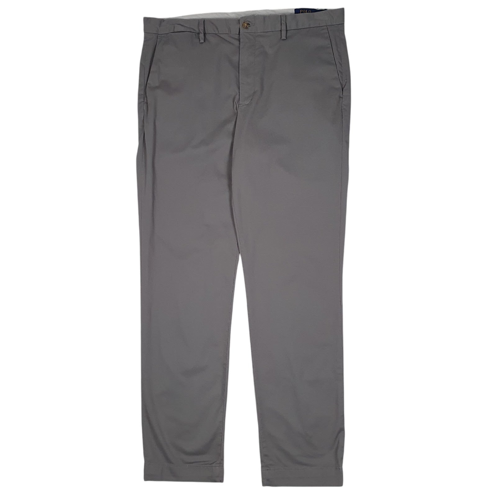 Mens Grey Polo Ralph Lauren Straight Fit Chino Trousers