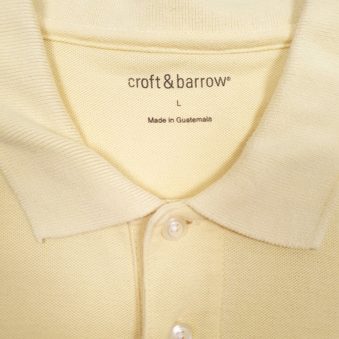 Mens Yellow Croft & Barrow   Polo Shirt