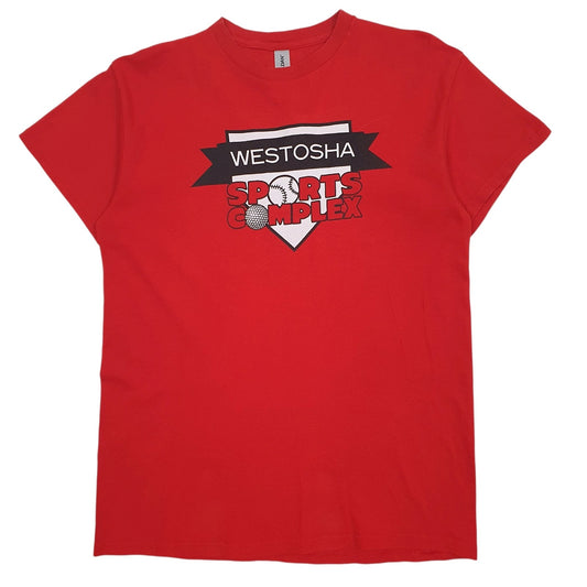 Mens Red Gildan Westosha Sports Complex Short Sleeve T Shirt