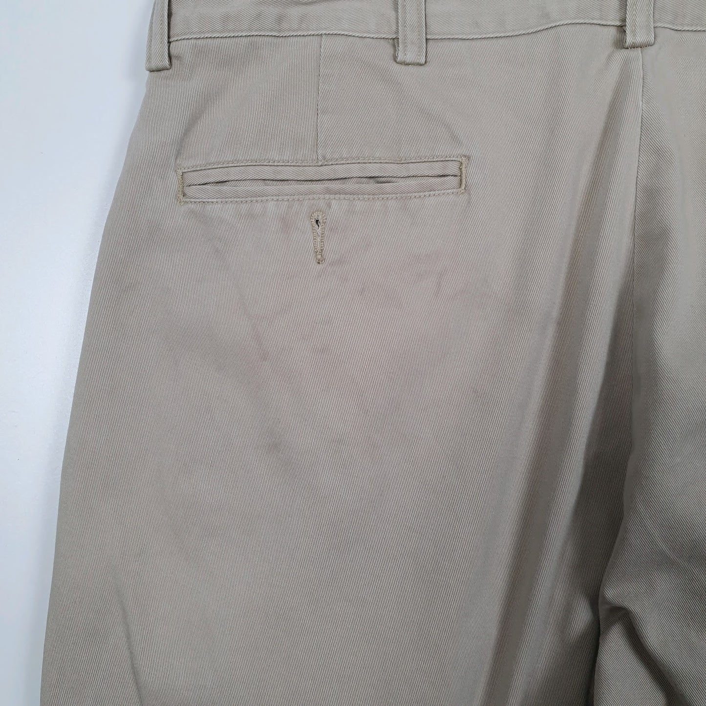 Mens Beige Polo Ralph Lauren Andrew Pant Double Pleated Vintage 90s  Trousers