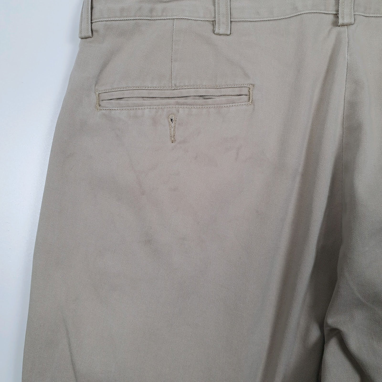 Mens Beige Polo Ralph Lauren Andrew Pant Double Pleated Vintage 90s  Trousers