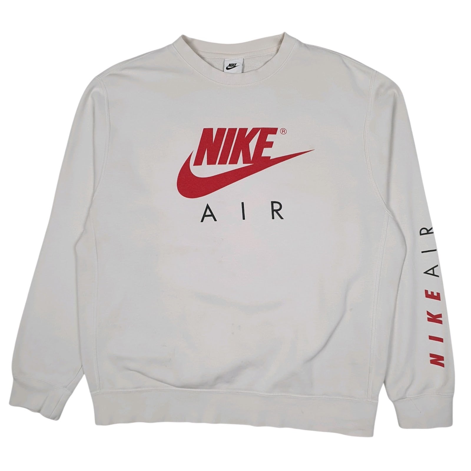 Mens Cream Nike  Crewneck Jumper