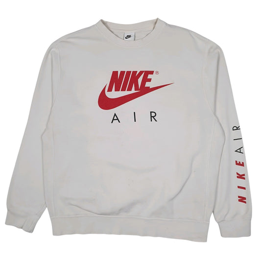 Mens Cream Nike  Crewneck Jumper
