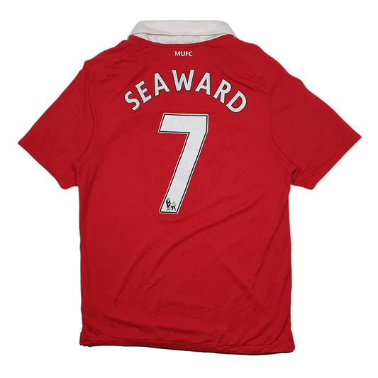 Mens Red Nike Manchester United Football Seaward  T Shirt