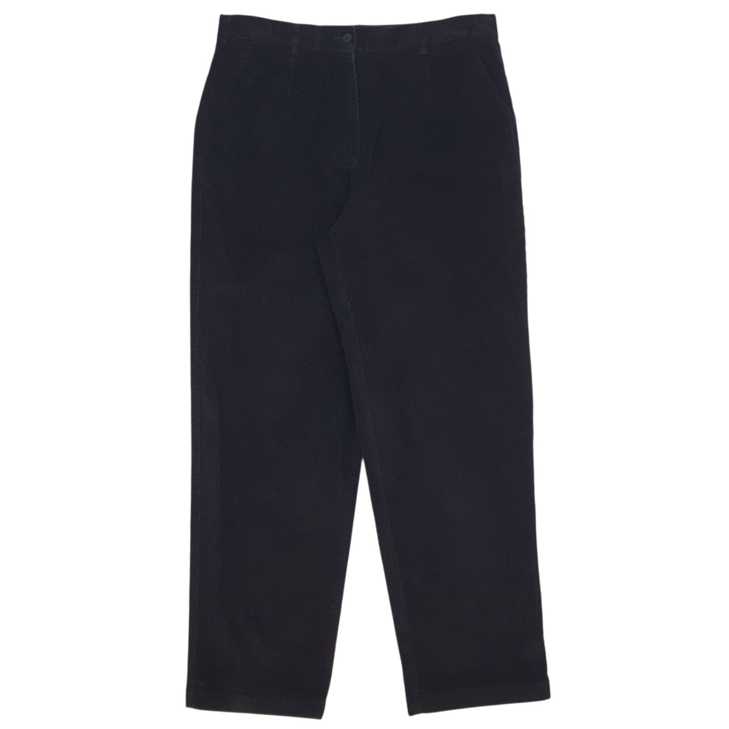 Womens Black L.L. Bean  Corduroy Trousers