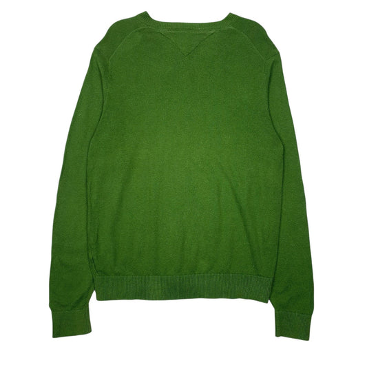 Womens Green Tommy Hilfiger  V Neck Jumper