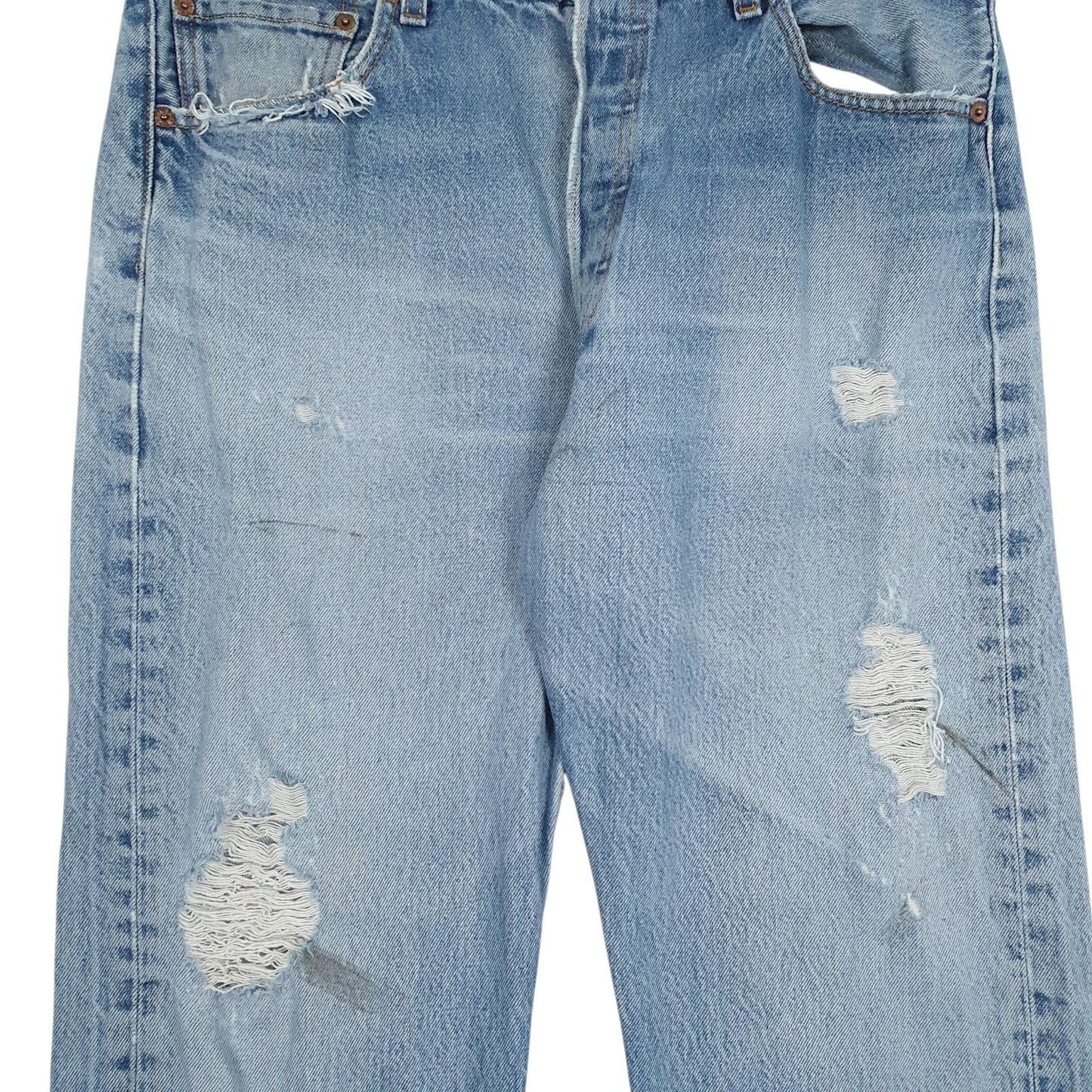 Mens Blue Levis Distressed  Jeans