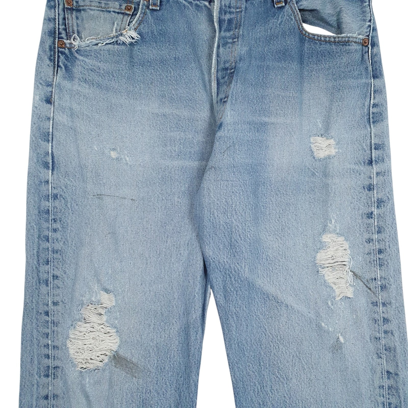 Mens Blue Levis Distressed  Jeans