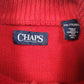 Mens Red Chaps Knit Quarter Zip Jumper
