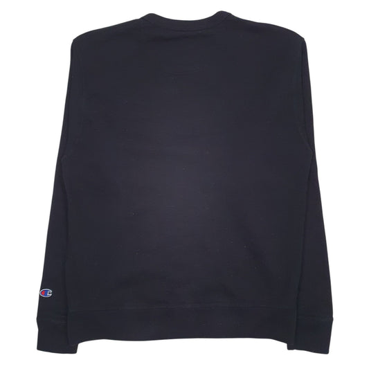 Mens Black Champion  Crewneck Jumper