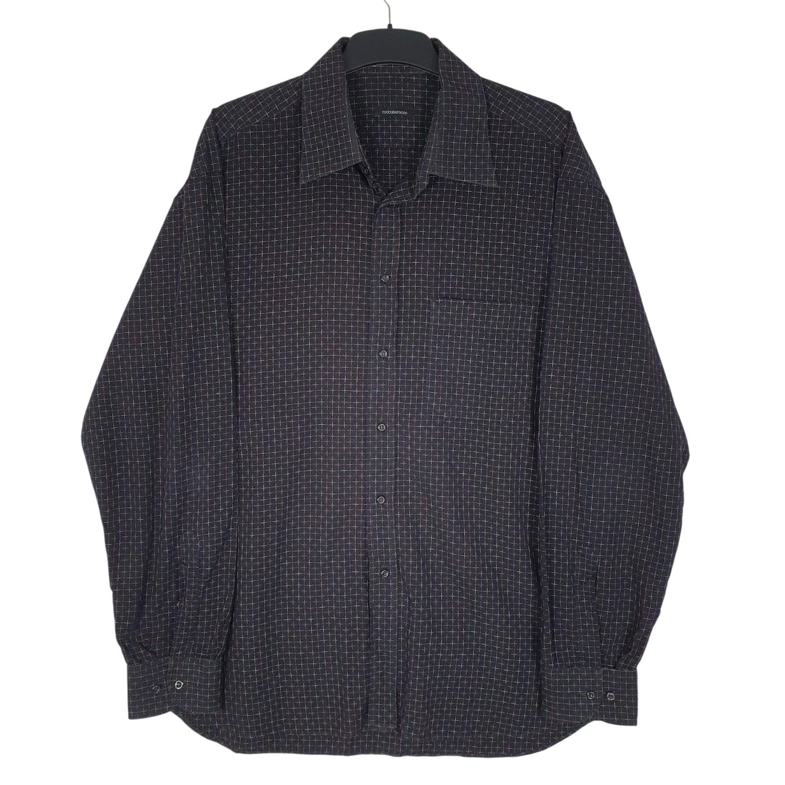 Mens Black Rocco Barocco  Long Sleeve Shirt