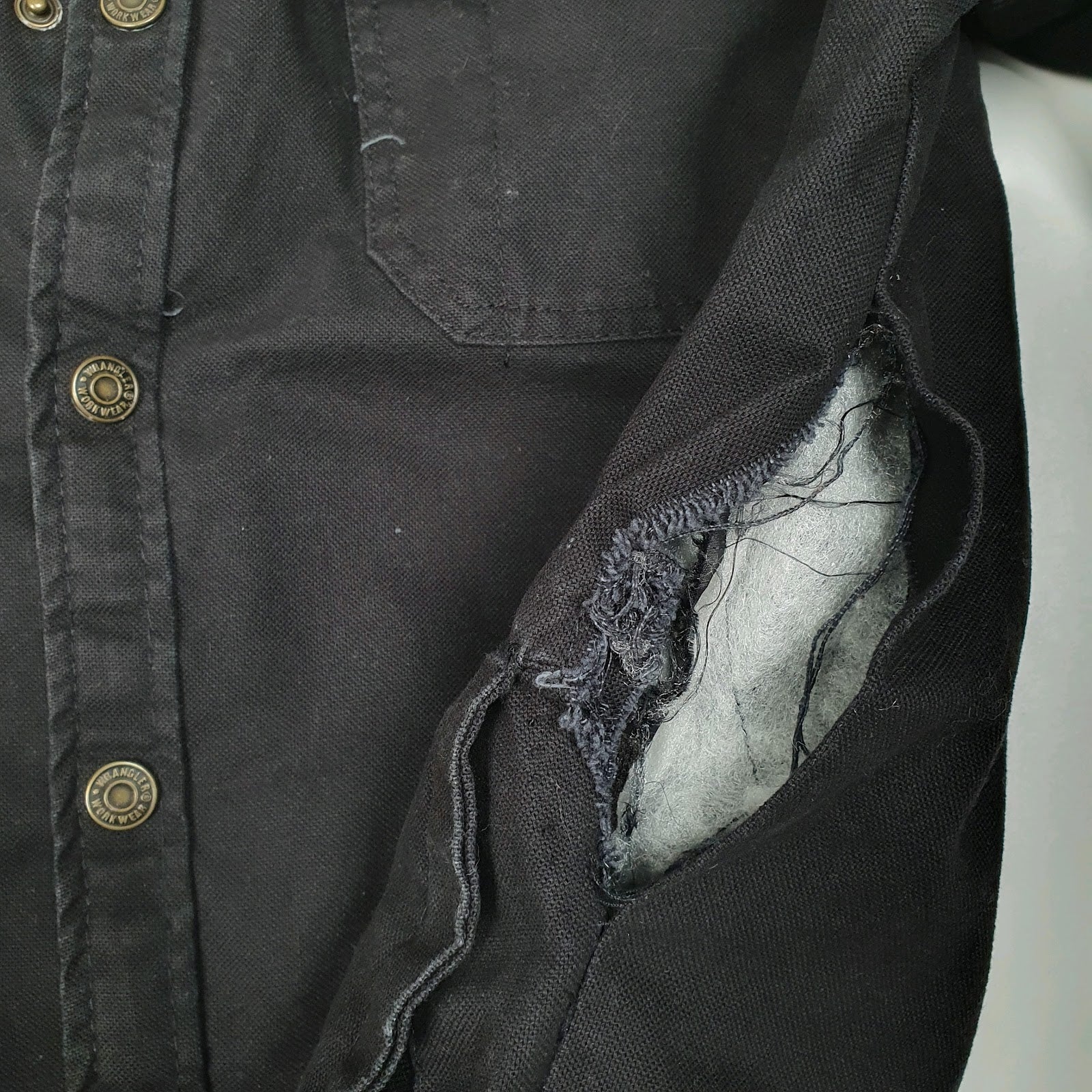 Mens Black Wrangler Windbreaker Hoodie Chore  Coat