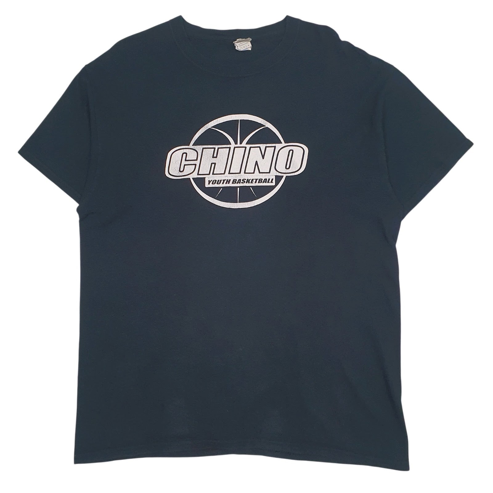 Mens Black Gildan Chino Youth Basketball Coach Short Sleeve T Shirt