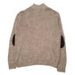 Mens Brown Chaps Knit Quarter Zip Jumper
