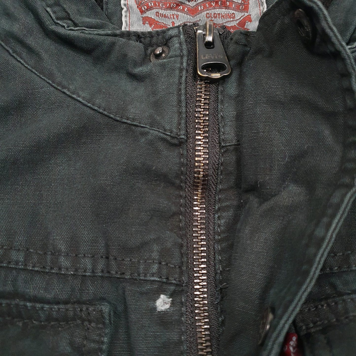 Mens Black Levis Padded  Coat