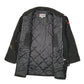 Mens Black Work King Padded Hoodie Coat