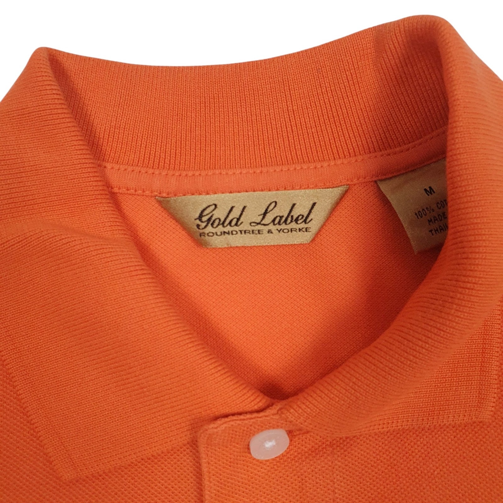 Mens Orange Gold Label   T Shirt