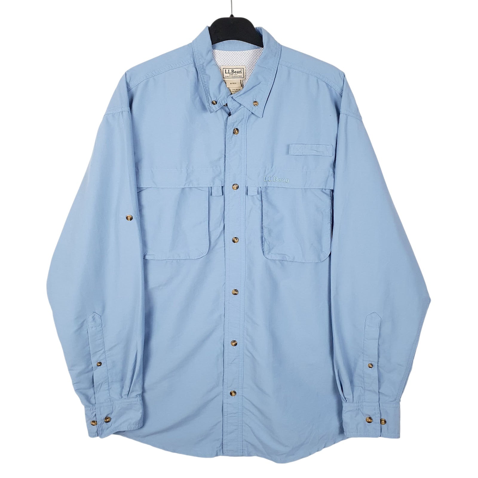 Mens Blue L.L.Bean  Long Sleeve Shirt